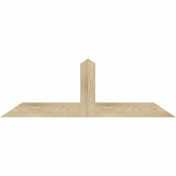 Ekena Millwork Portland Rough Sawn Timber Gable Bracket, Douglas Fir, 48"W x 16"H x 2"D x 4"F, 8/12 Pitch GBW048X16X0204POR00RDF - main